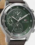 Buy Tommy Hilfiger Mens Quartz Leather Strap Green Dial 46mm Watch - 1791809 in Pakistan
