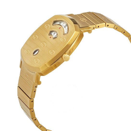 Buy Gucci Grip Gold Dial Gold Stainless Steel Strap Watch for Men - YA157409 in Pakistan