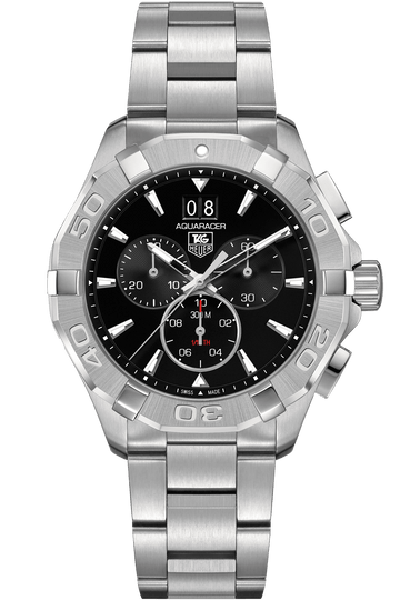 Buy Tag Heuer Aquaracer Black Dial Silver Steel Strap Watch for Men - CAY1110.BA0927 in Pakistan