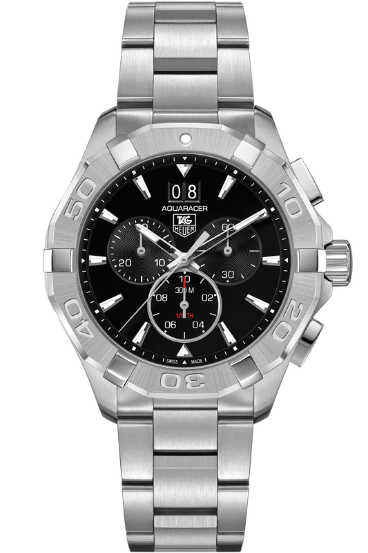 Buy Tag Heuer Aquaracer Black Dial Silver Steel Strap Watch for Men - CAY1110.BA0927 in Pakistan