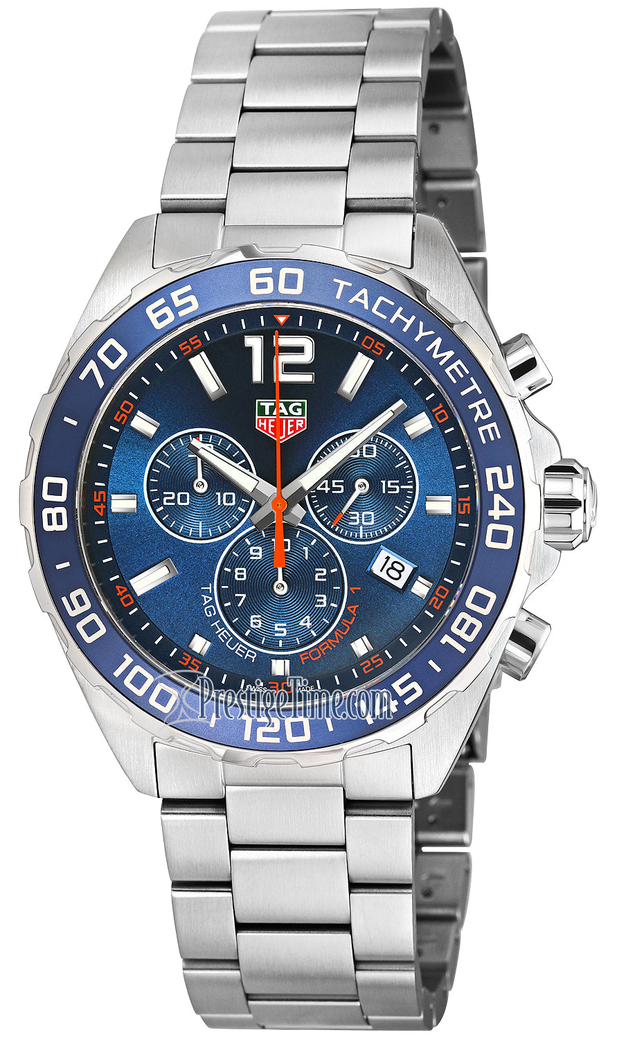 Buy Tag Heuer Formula 1 Chronograph Blue Dial Silver Steel Strap Watch for Men - CAZ1014.BA0842 in Pakistan