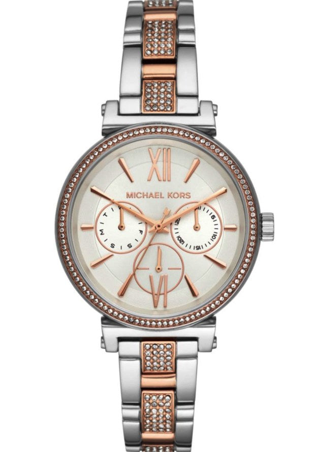 Buy Michael Kors Women's Sofie White Dial Two Tone Stainless Steel Strap Watch  - Mk4353 in Pakistan
