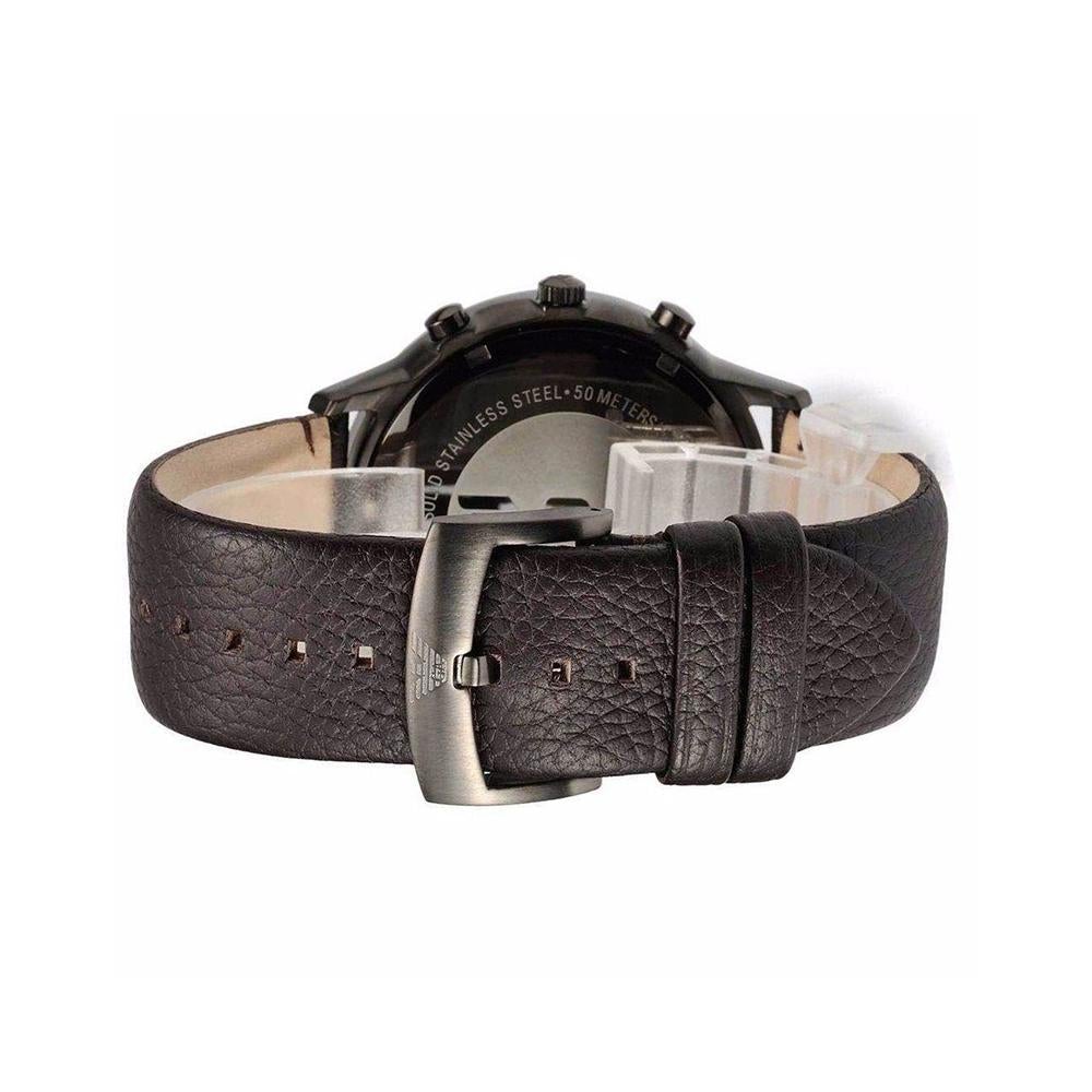 Buy Emporio Armani Sportivo Black Dial Brown Leather Strap Watch for Men - AR2462 in Pakistan