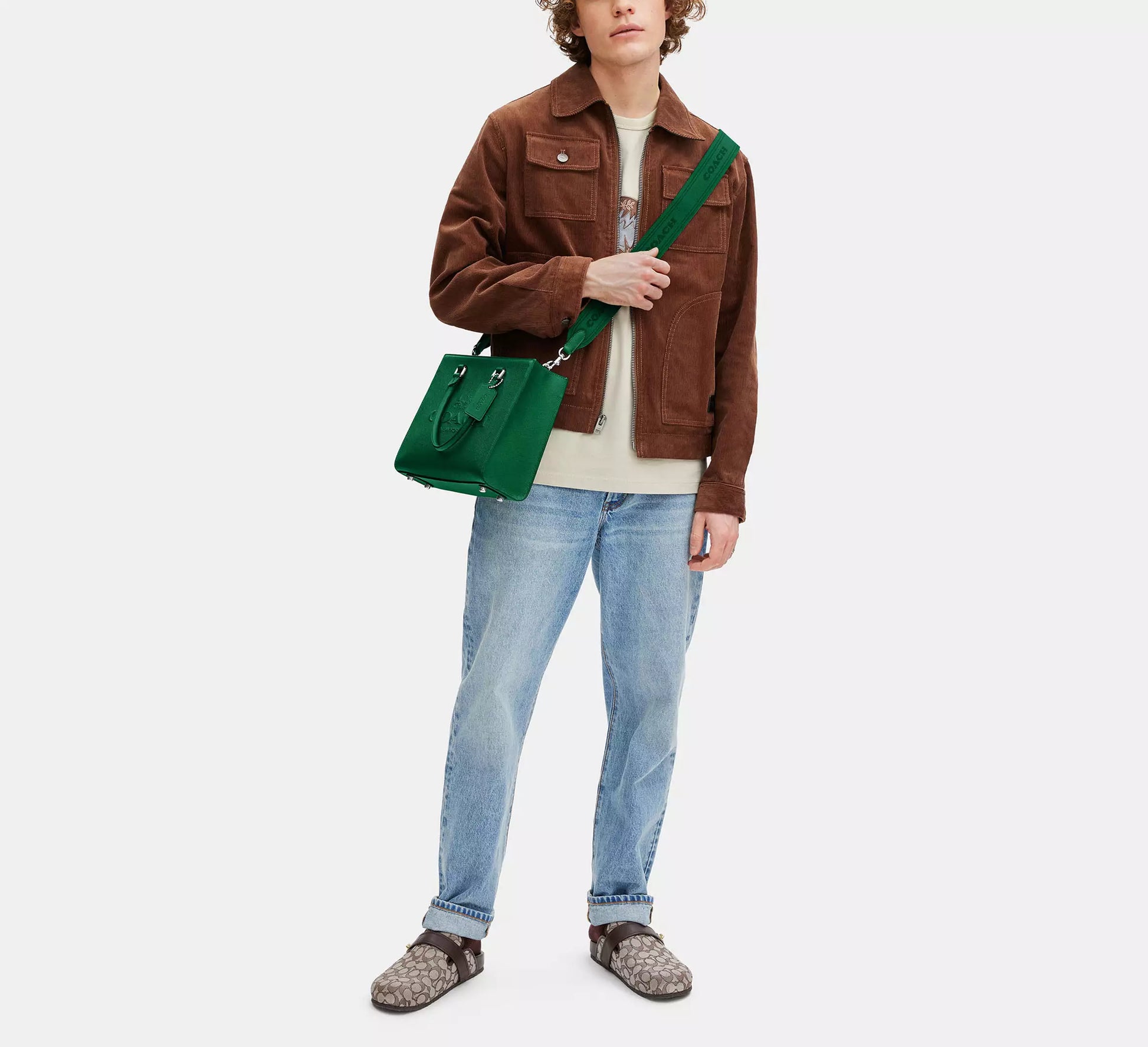 Buy Coach Tote With Signature Canvas Green in Pakistan