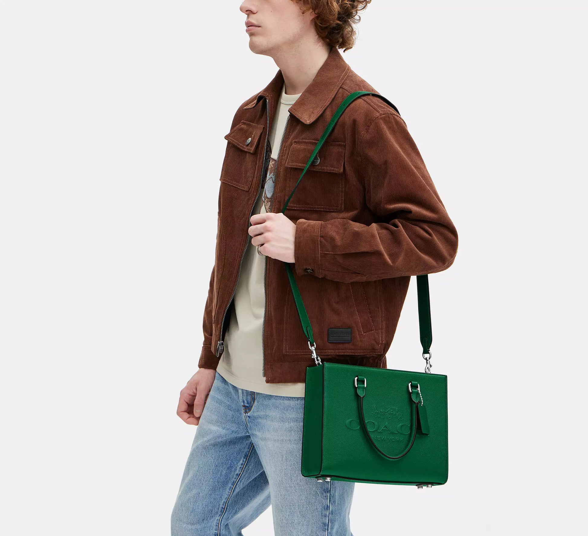 Buy Coach Tote With Signature Canvas Green in Pakistan