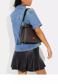 Buy Coach Hanna Shoulder In Signature Canvas Small Bag - Gold Brown Black in Pakistan