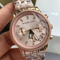 Buy Michael Kors Ritz Chronograph Rose Gold Dial Steel Ladies Watch - Mk6077 in Pakistan