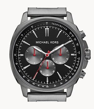 Buy Michael Kors Chronograph Black Dial Gunmetalic Stainless Steel Watch for Men - Mk8970 in Pakistan