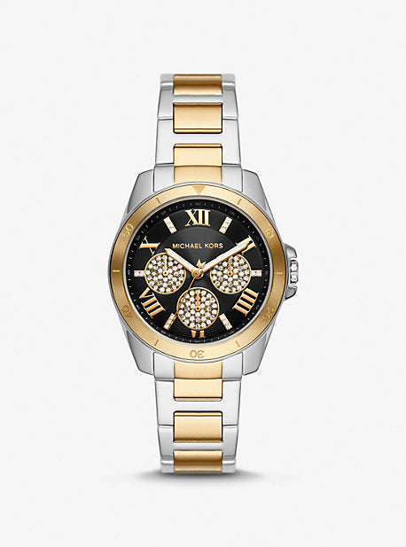 Buy Michael Kors Alek Pave Black Dial Two Tone Stainless Steel Women's Watch - Mk7265 in Pakistan