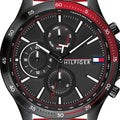 Buy Tommy Hilfiger Mens Quartz Silicone Strap Black Dial 46mm Watch - 1791722 in Pakistan