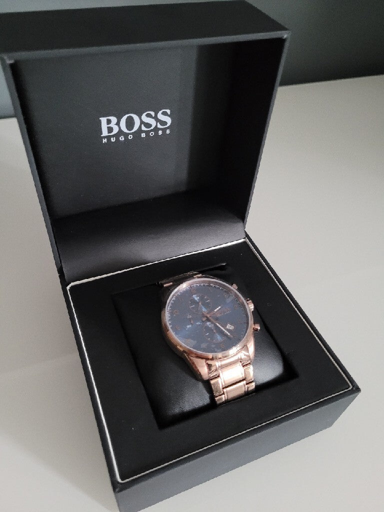 Buy Hugo Boss Mens Quartz Copper Stainless Steel Blue Dial 44mm Watch - 1513788 in Pakistan