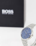Buy Hugo Boss Mens Quartz Silver Stainless Steel Blue Dial 40mm Watch - 1513642 in Pakistan