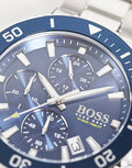 Buy Hugo Boss Mens Quartz Silver Stainless Steel Blue Dial 46mm Watch - 1513907 in Pakistan
