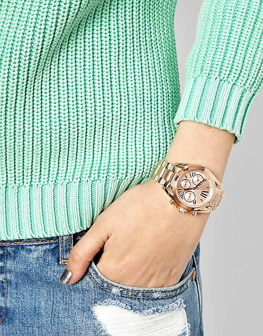 Buy Michael Kors Womens Chronograph Quartz Stainless Steel Rose Gold Dial 36mm Watch - Mk5799 in Pakistan