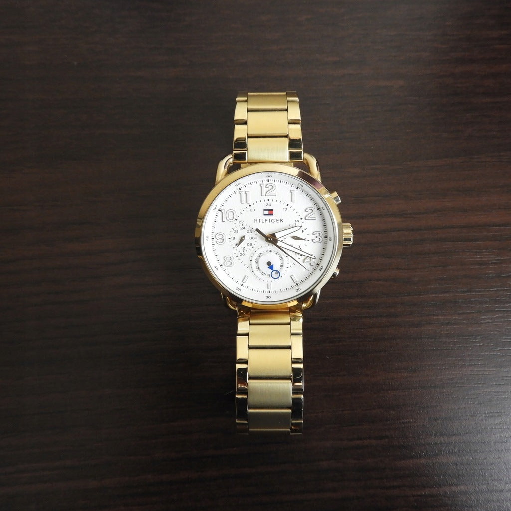 Buy Tommy Hilfiger Mens Quartz Stainless Steel White Dial 44mm Watch - 1791455 in Pakistan