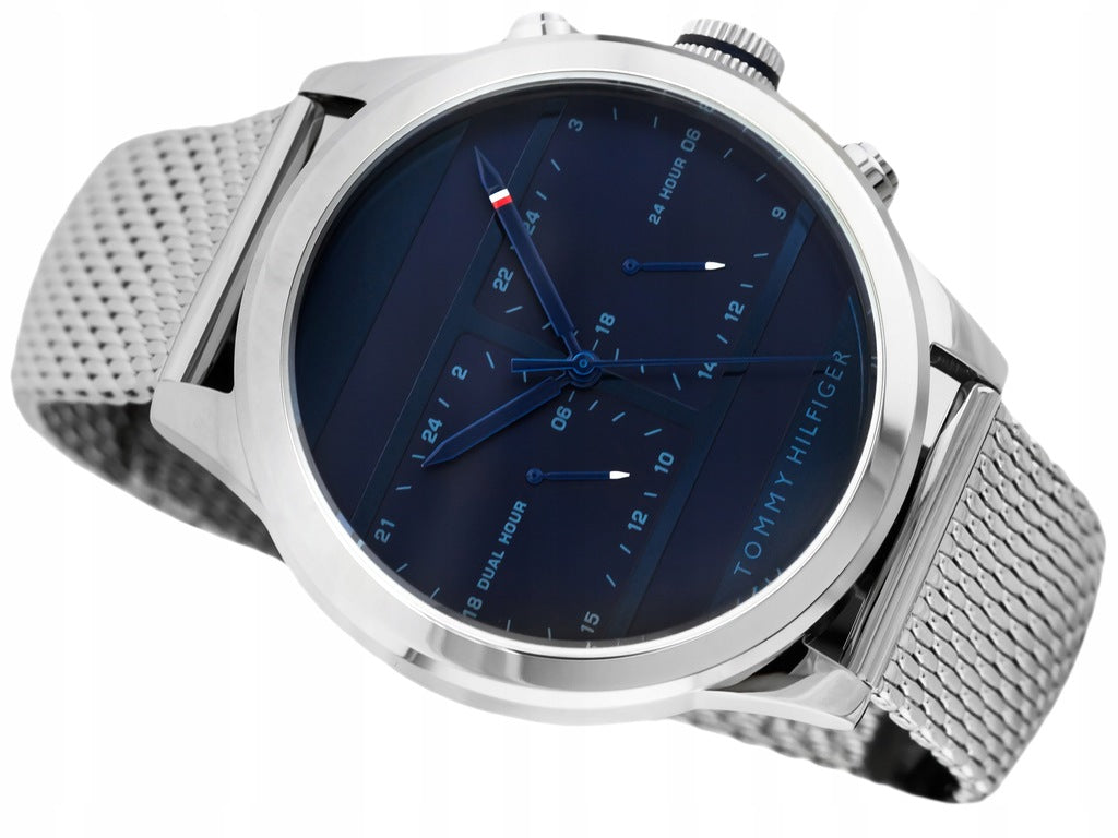 Buy Tommy Hilfiger Mens Quartz Stainless Steel Blue Dial 44mm Watch - 1791596 in Pakistan