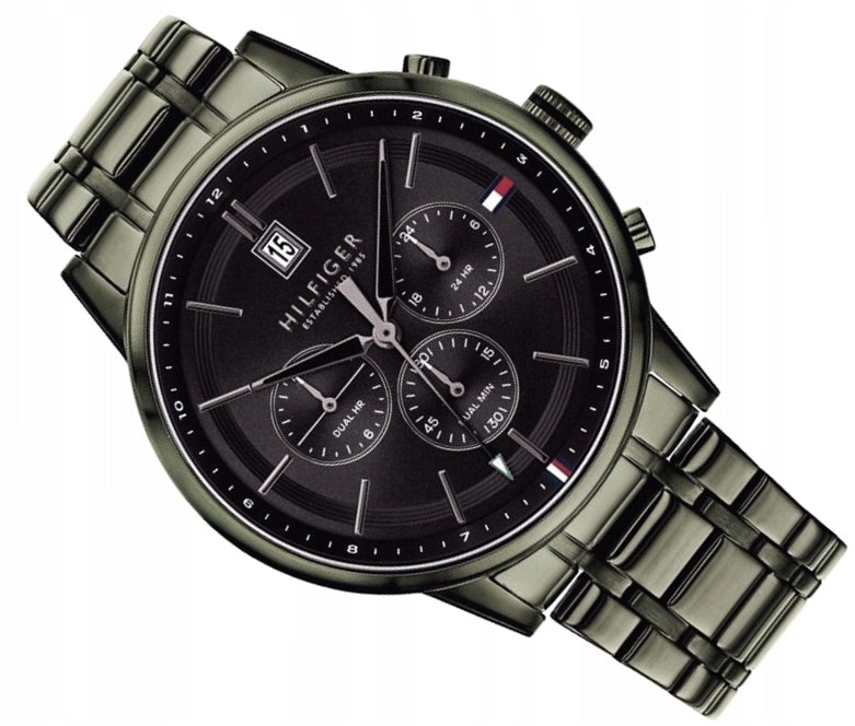 Buy Tommy Hilfiger Mens Quartz Stainless Steel Black Dial 44mm Watch - 1791634 in Pakistan