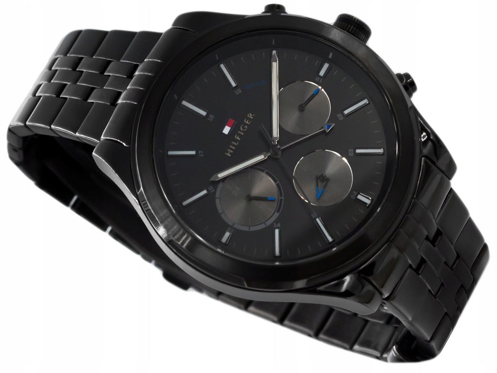 Buy Tommy Hilfiger Mens Quartz Black Stainless Steel Black Dial 44mm Watch - 1791738 in Pakistan