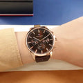 Buy Tommy Hilfiger Mens Quartz Brown Leather Strap Brown Dial 44mm Watch - 1710497 in Pakistan