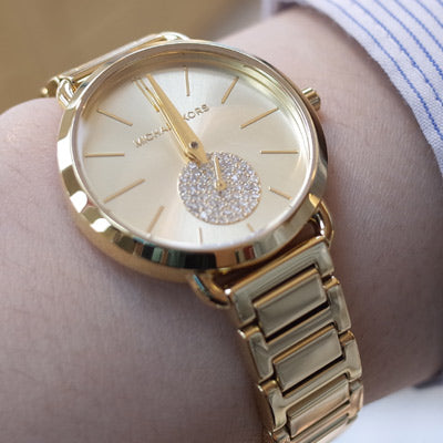 Buy Michael Kors Womens Analog Quartz Stainless Steel Gold Dial 28mm Watch - Mk3838 in Pakistan