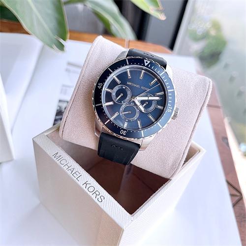 Buy Michael Kors Mens Silicone Strap Blue Dial 44mm Watch - Mk7160 in Pakistan