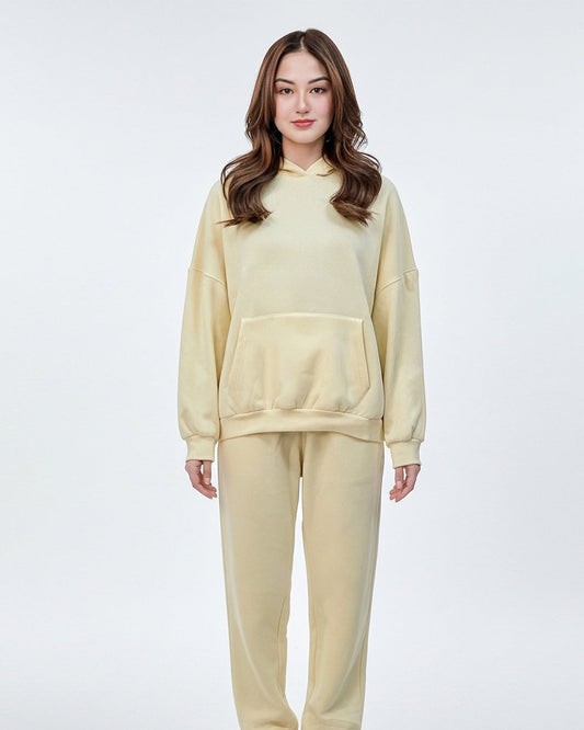 Buy Sajiero Fleece Tracksuit – Comfy Day - Lemon in Pakistan