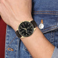 Buy Tommy Hilfiger Mens Quartz Leather Strap Black Dial 44mm Watch - 1791836 in Pakistan