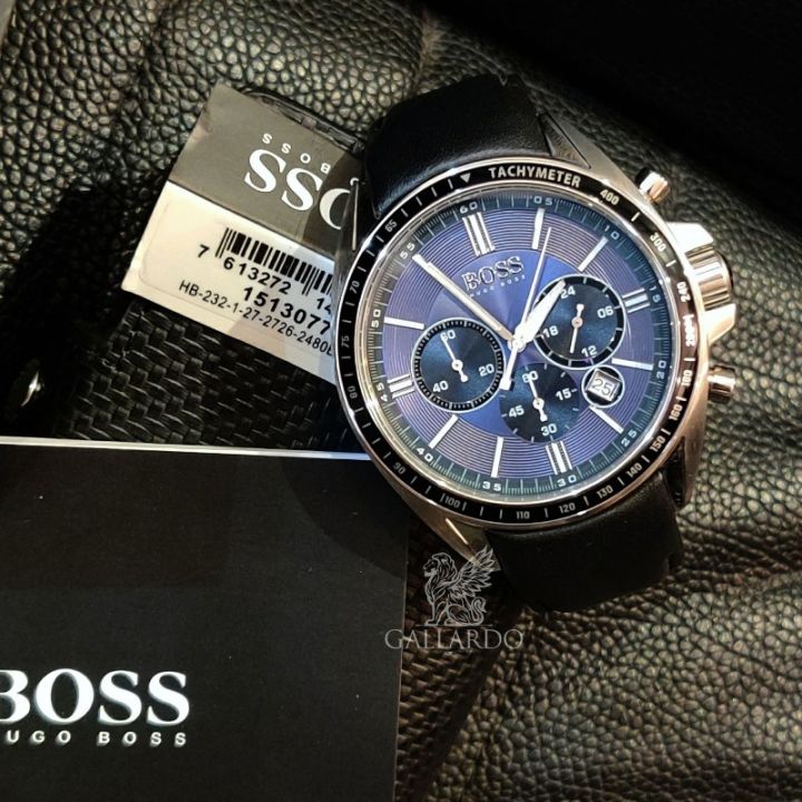 Buy Hugo Boss Drivers Blue Dial Black Leather Strap Watch for Men - 1513077 in Pakistan