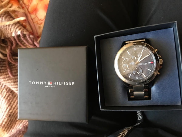 Buy Tommy Hilfiger Mens Quartz Stainless Steel Gray Dial 46mm Watch - 1791719 in Pakistan