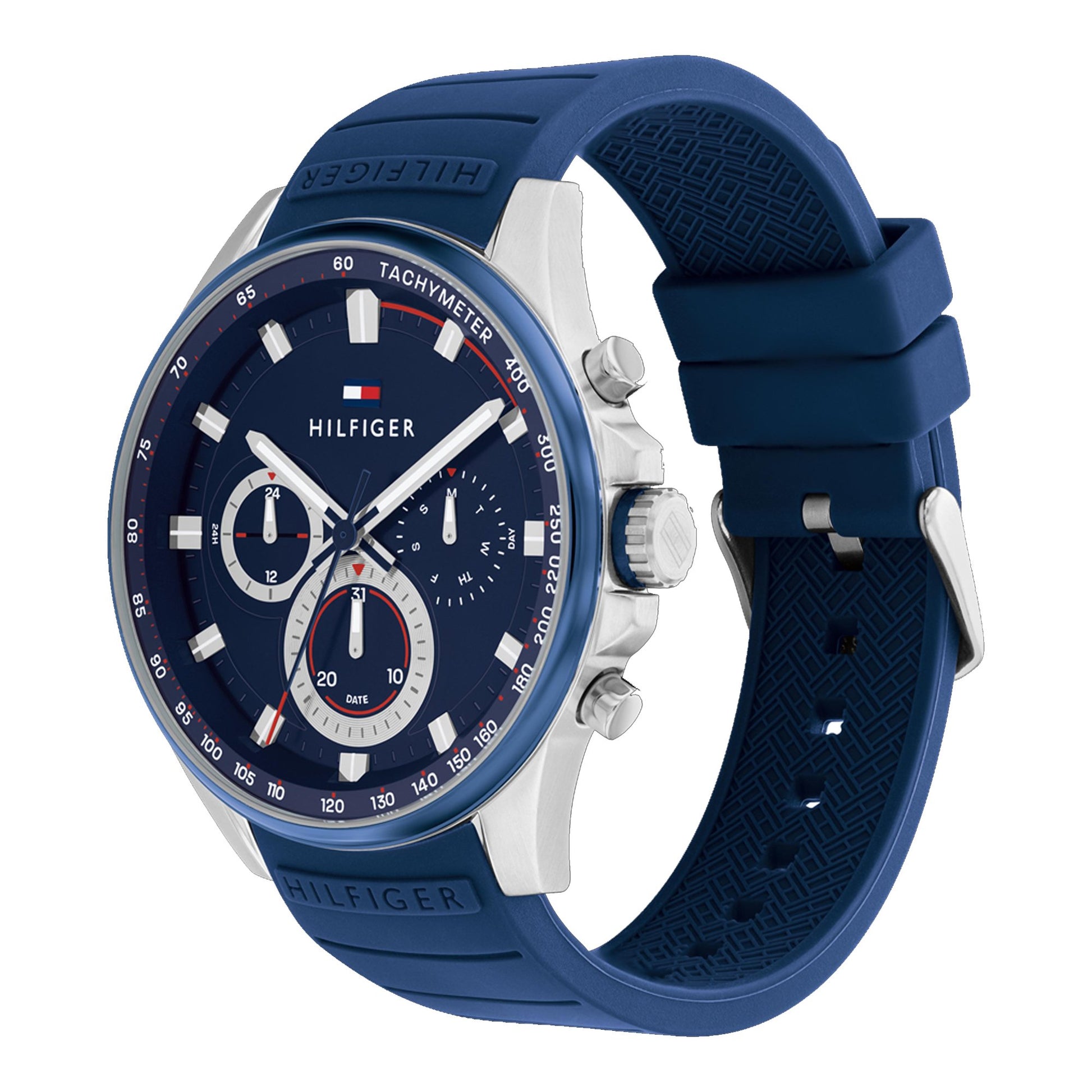 Buy Tommy Hilfiger Max Blue Dial Blue Rubber Strap Watch for Men - 1791970 in Pakistan