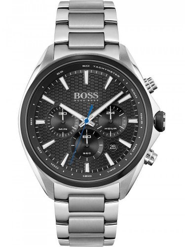 Buy Hugo Boss Volane Silver Steel Black Dial Men's Chrono Watch - 1513949 in Pakistan