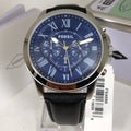 Buy Grant Navy Blue Dial Black Leather Strap Watch For Men in Pakistan