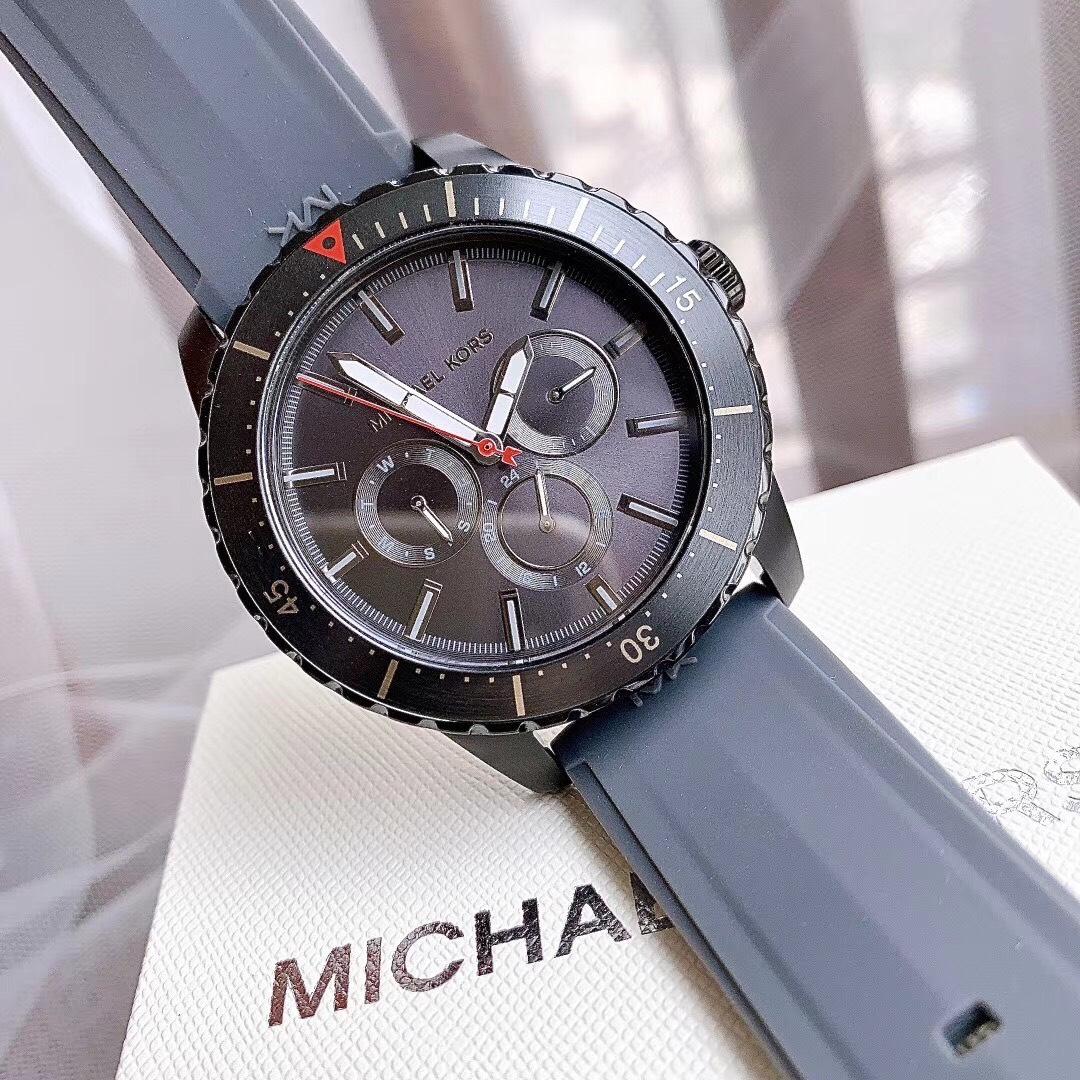 Buy Michael Kors Mens Quartz Silicone Strap Grey Dial 44mm Watch - Mk7164 in Pakistan