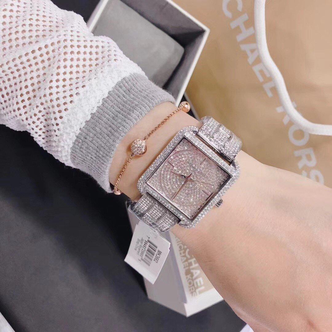 Buy Michael Kors Square Lake Pave Silver Diamonds Dial Women's Watch - Mk3662 in Pakistan