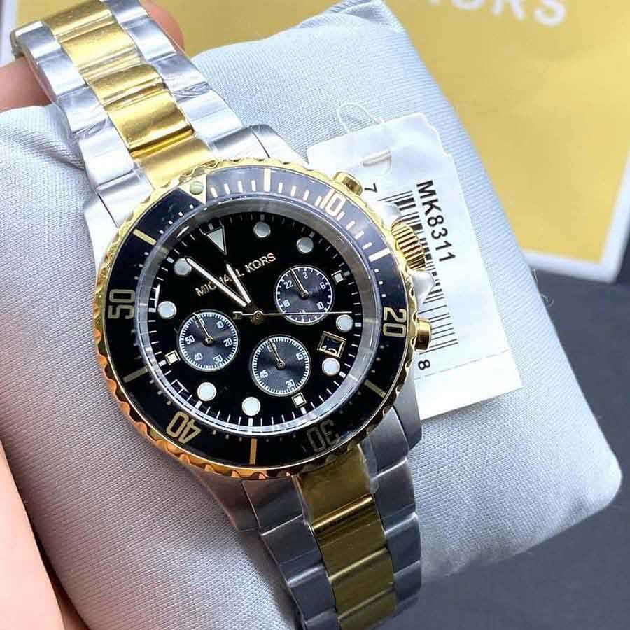 Buy Michael Kors Mens Chronograph Quartz Stainless Steel Black Dial 45mm Watch - Mk8311 in Pakistan