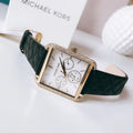 Buy Michael Kors Mother of Pearl Dial Black Leather Strap Watch for Women - Mk2769 in Pakistan