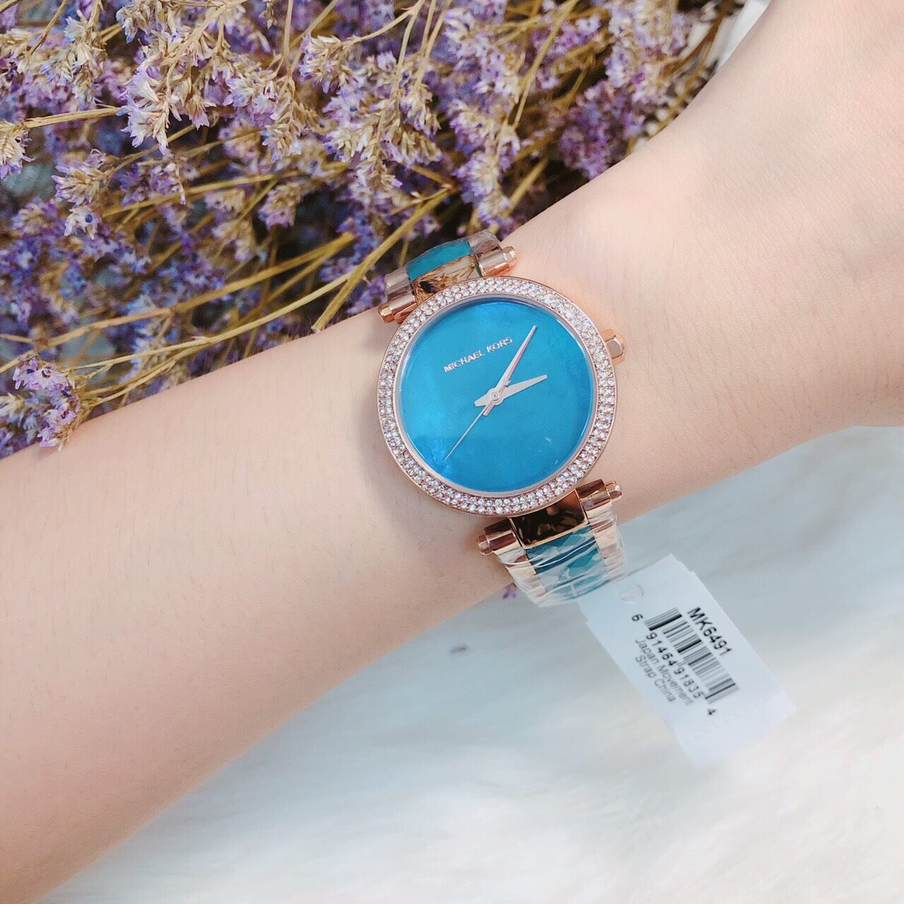 Buy Michael Kors Parker Blue Mother Of Pearl Dial Two Tone Steel Strap Ladies Watch - Mk6491 in Pakistan