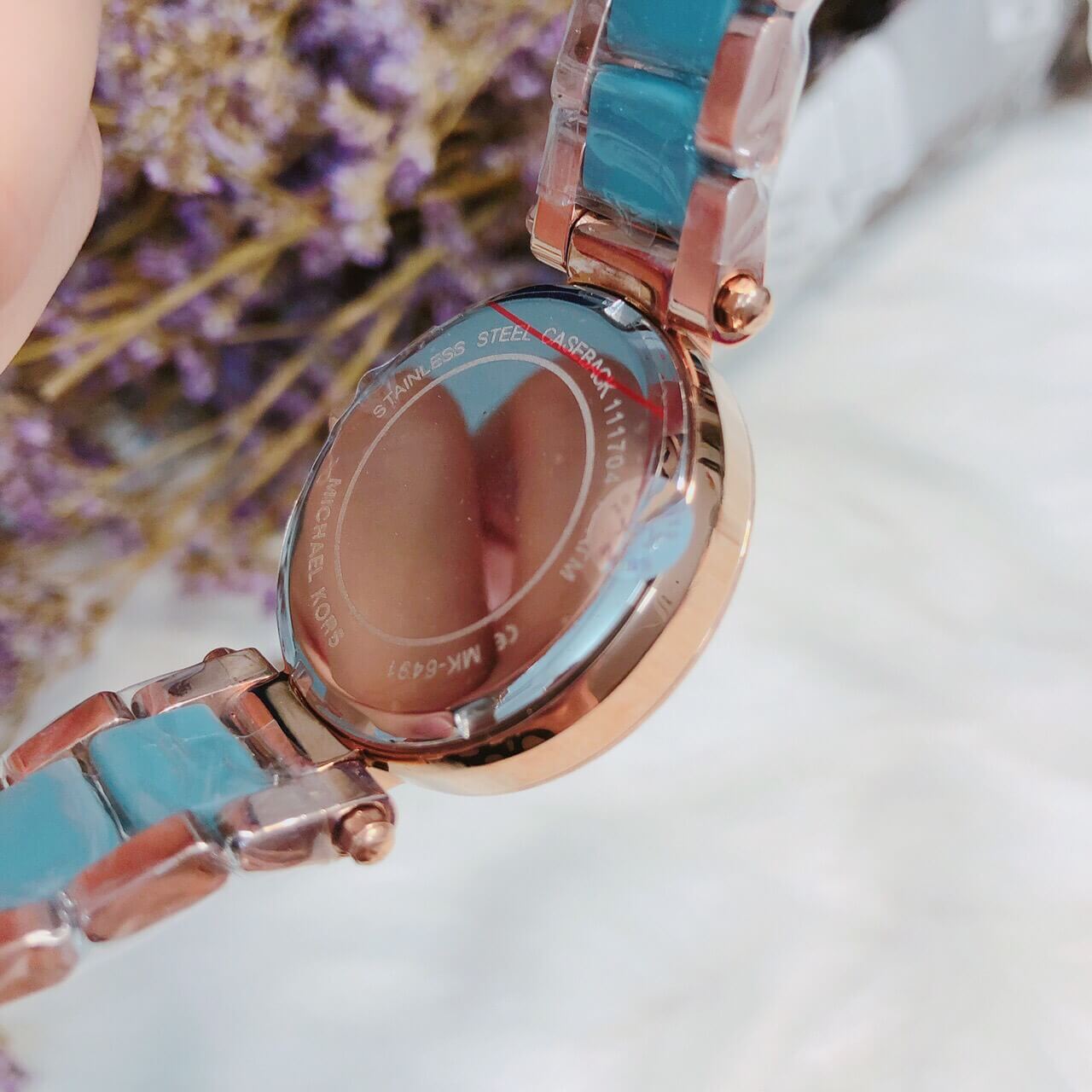 Buy Michael Kors Parker Blue Mother Of Pearl Dial Two Tone Steel Strap Ladies Watch - Mk6491 in Pakistan