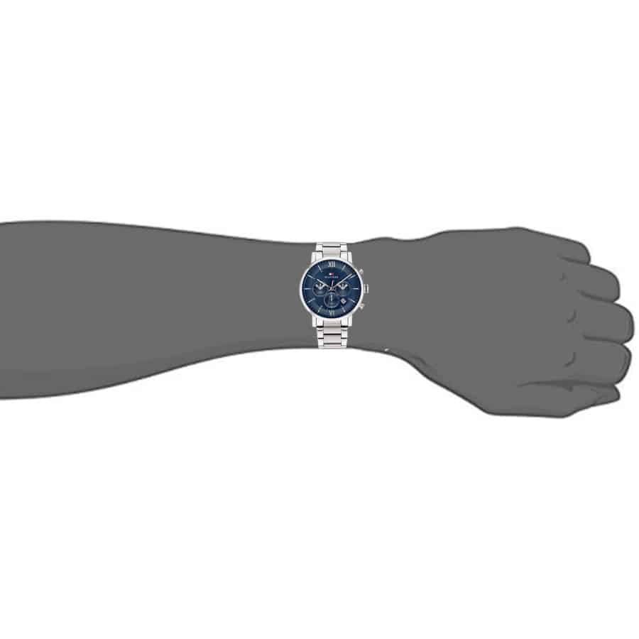 Buy Tommy Hilfiger Evan Blue Dial Silver Steel Strap Watch for Men - 1710409 in Pakistan