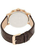 Buy Tommy Hilfiger Mens Quartz Brown Leather Strap Black Dial 45mm Watch - 1710379 in Pakistan