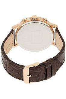 Buy Tommy Hilfiger Mens Quartz Brown Leather Strap Black Dial 45mm Watch - 1710379 in Pakistan