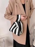 Buy duke bear Knot Bag Crochet Bags Handheld Bag Stripe Pattern 1 Pc Of Lattice Stripe Pattern Women's Handbag Vest Bag Crochet Bag Woven Bag Polyester Material in Pakistan