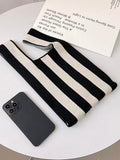 Buy duke bear Knot Bag Crochet Bags Handheld Bag Stripe Pattern 1 Pc Of Lattice Stripe Pattern Women's Handbag Vest Bag Crochet Bag Woven Bag Polyester Material in Pakistan