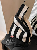 Buy duke bear Knot Bag Crochet Bags Handheld Bag Stripe Pattern 1 Pc Of Lattice Stripe Pattern Women's Handbag Vest Bag Crochet Bag Woven Bag Polyester Material in Pakistan