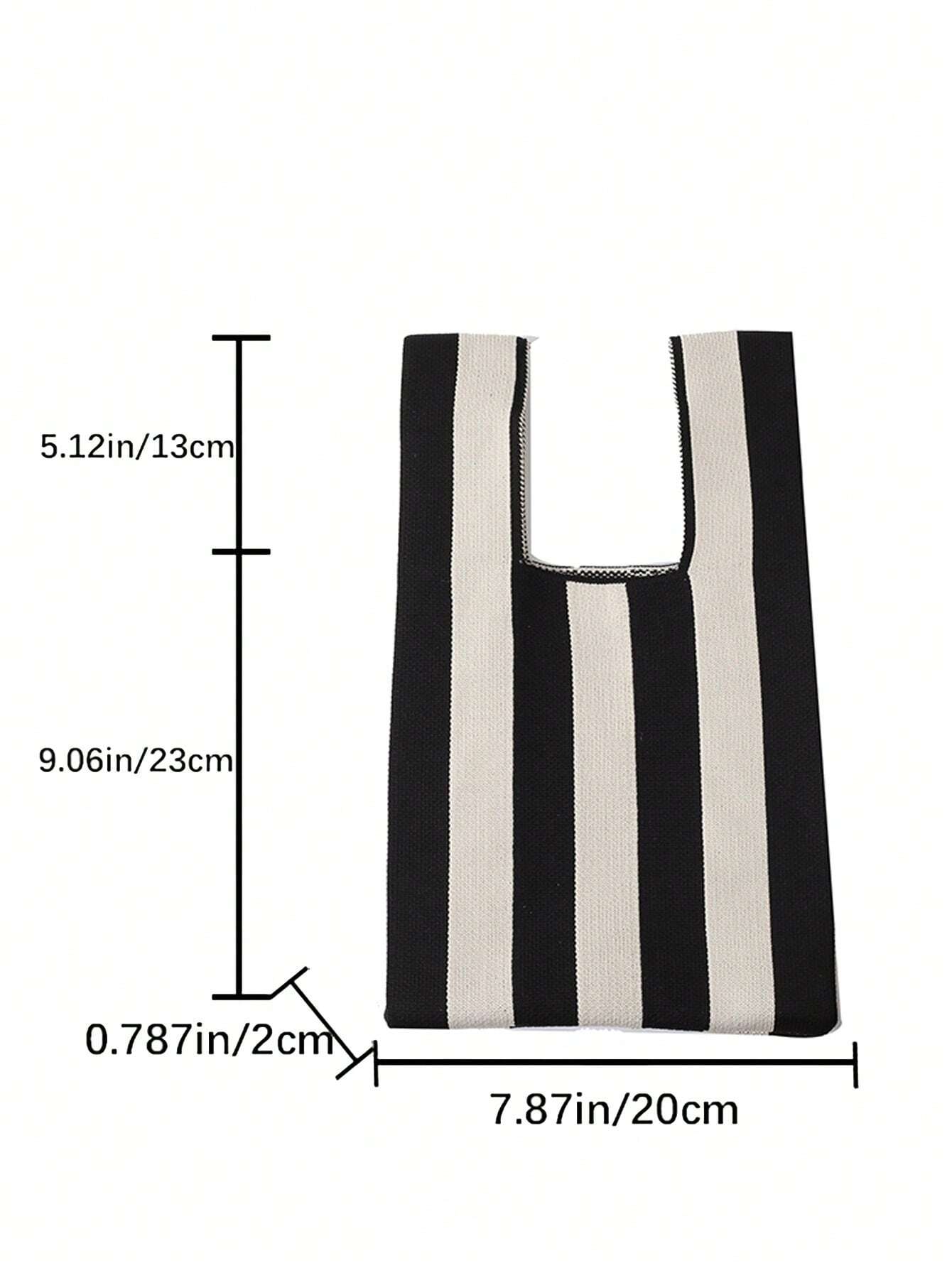 Buy duke bear Knot Bag Crochet Bags Handheld Bag Stripe Pattern 1 Pc Of Lattice Stripe Pattern Women's Handbag Vest Bag Crochet Bag Woven Bag Polyester Material in Pakistan