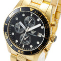 Buy Emporio Armani Black Dial Gold Steel Strap Watch for Men - AR5857 in Pakistan