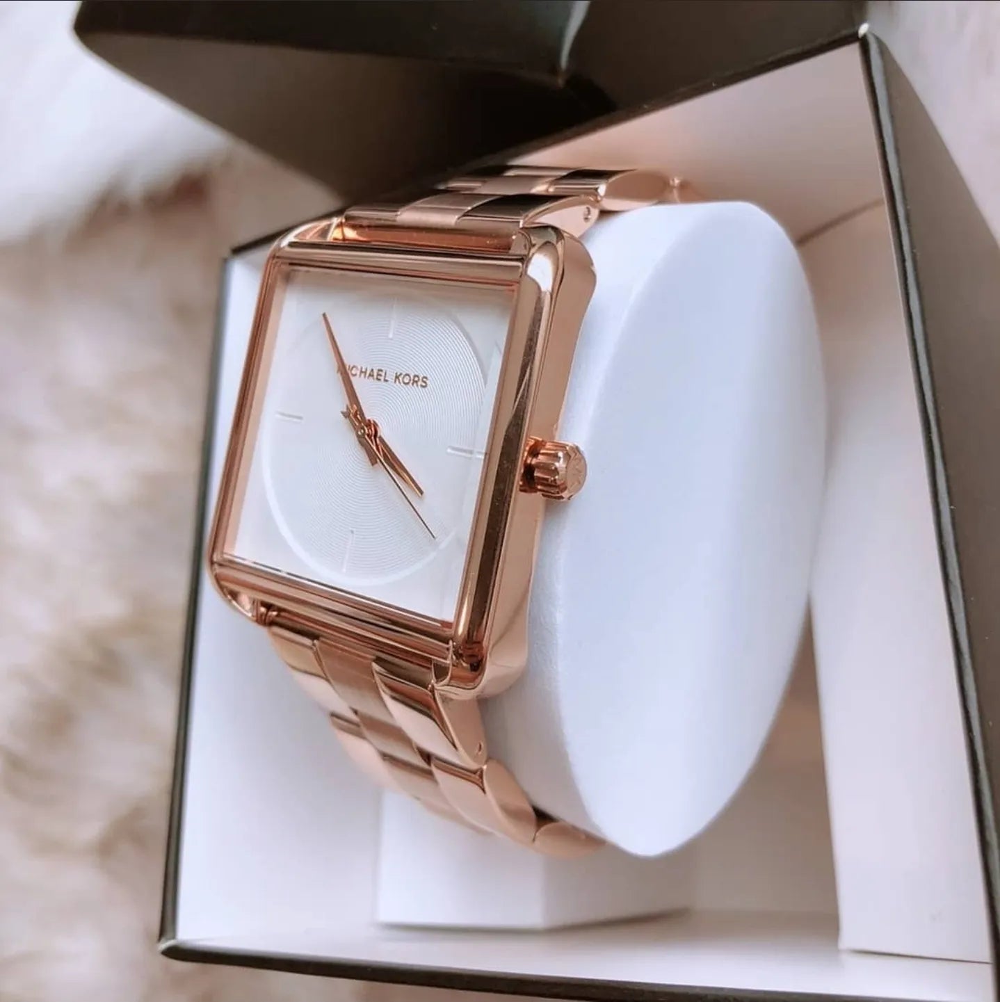 Buy Michael Kors Lake White Dial Rose Gold Stainless Steel Strap Ladies Watch - Mk3645 in Pakistan