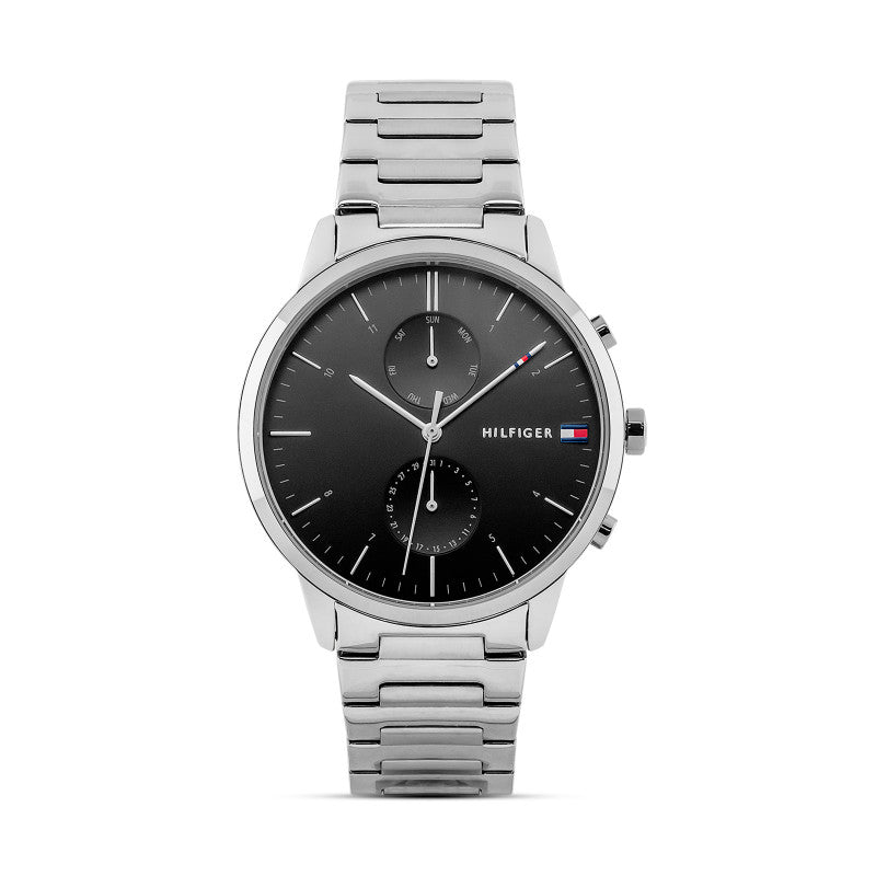 Buy Tommy Hilfiger Mens Quartz Stainless Steel Black Dial 44mm Watch - 1710407 in Pakistan