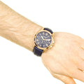 Buy Fossil Men's Quartz Chronograph Blue Leather Strap Blue Dial 44mm Watch FS4835 in Pakistan