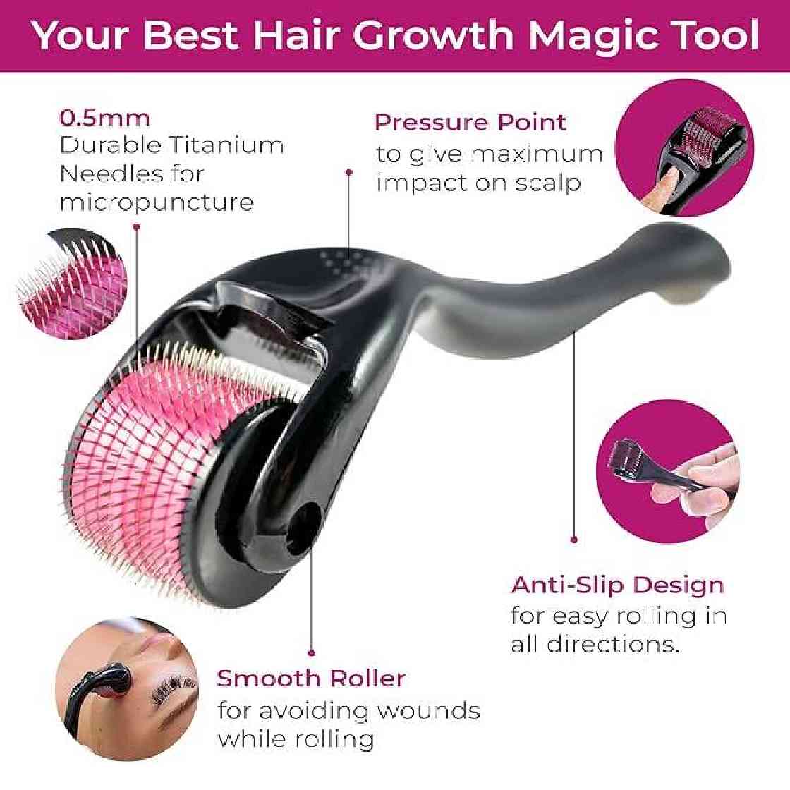 Buy Derma Roller Beard Activator & Hair Regrowth in Pakistan